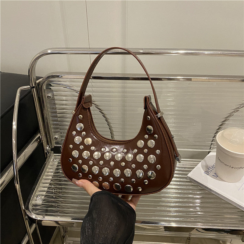 Studded Leather Hobo Bag Stornfield