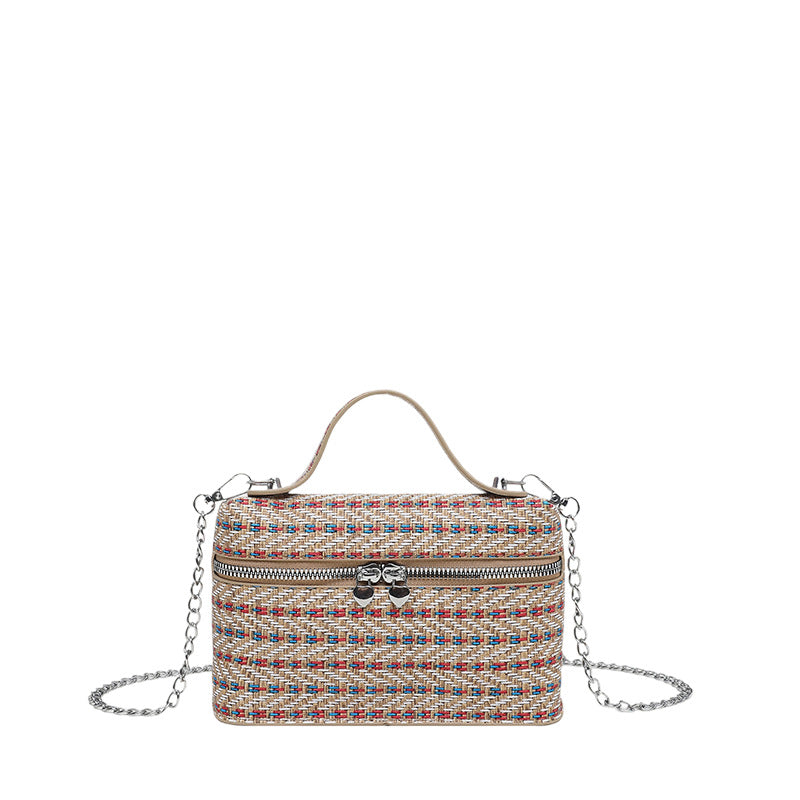 Textured Woven Handheld Clutch