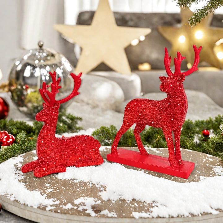 Glittering Reindeer Decorative Figure Stornfield