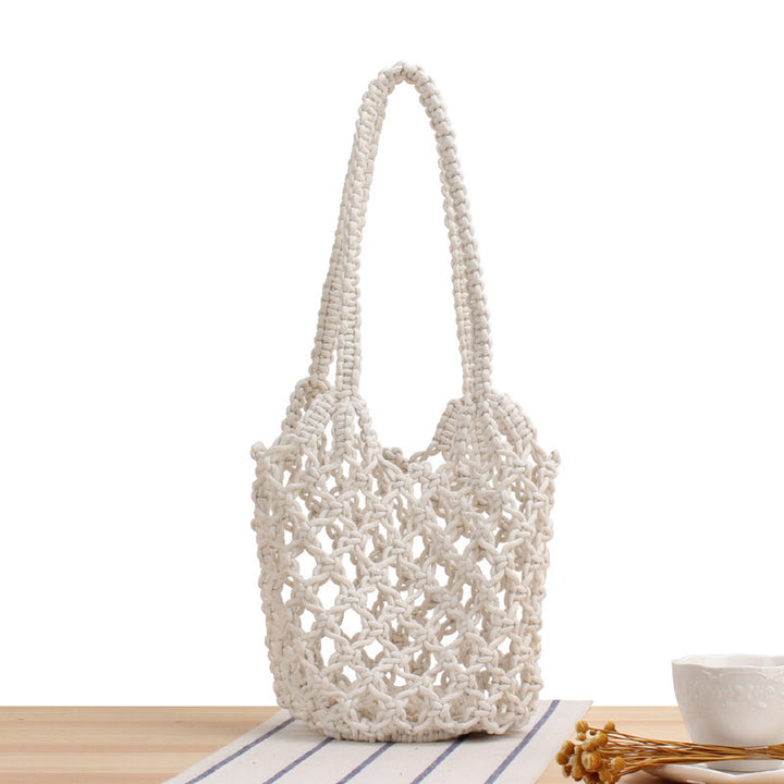 Handbag Made of Hand-Knotted Natural Material with Airy Structure Stornfield
