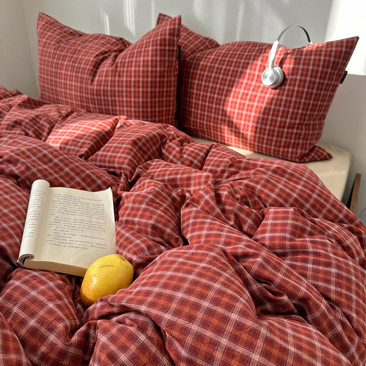 Cozy Gingham Duvet Cover Set
