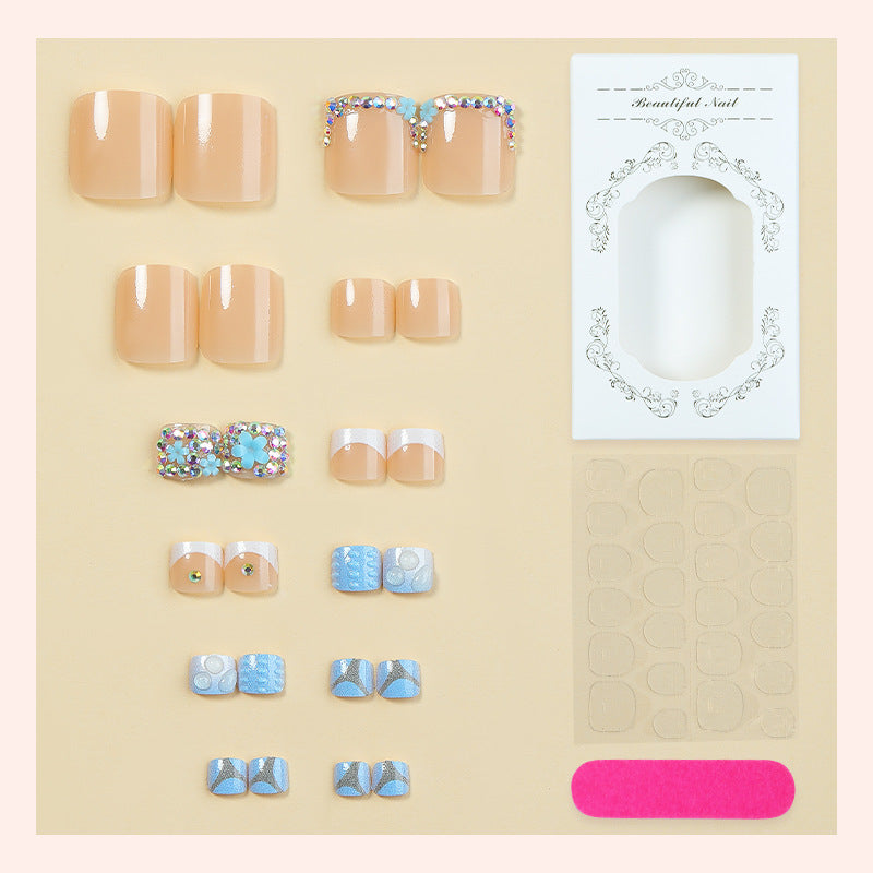 Decorative Press-On Nail Art Set with Sparkling Accents Stornfield