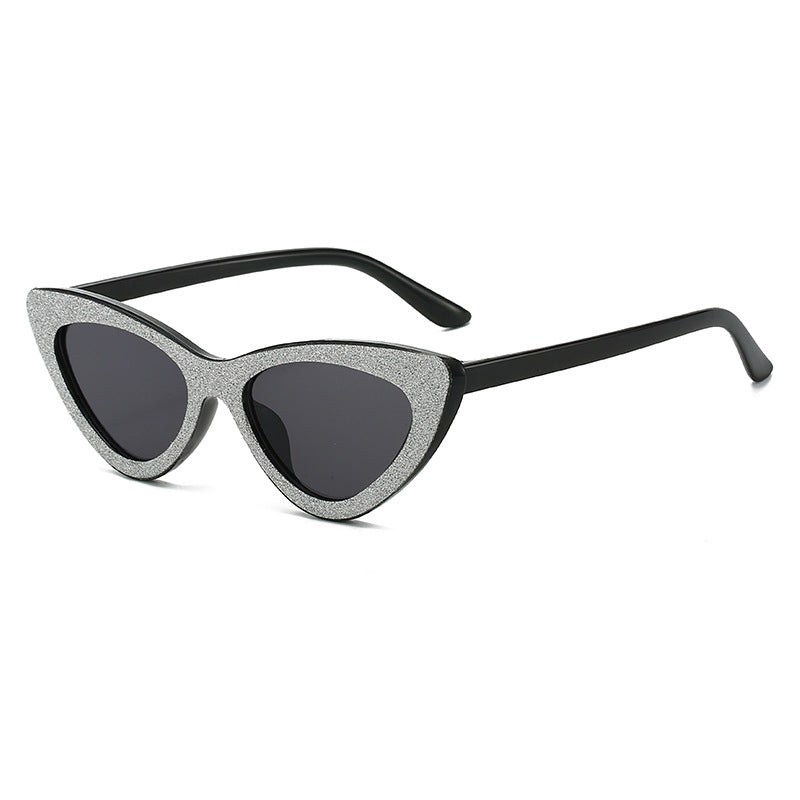 Ladies Cat-Eye Sunglasses with Glamorous Glitter Frame Stornfield