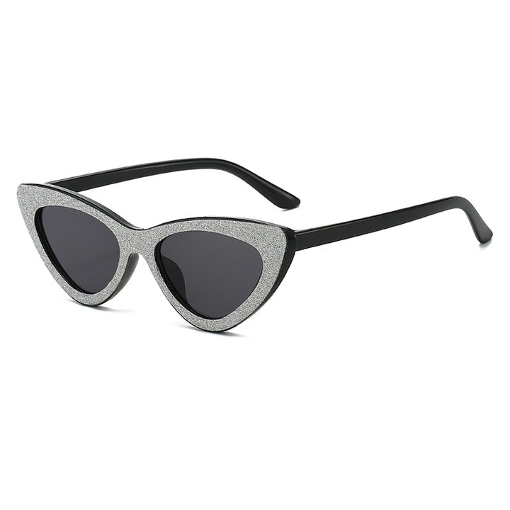 Ladies Cat-Eye Sunglasses with Glamorous Glitter Frame Stornfield