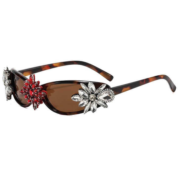 Ladies Glamorous Designer Sunglasses with Floral Accents Stornfield