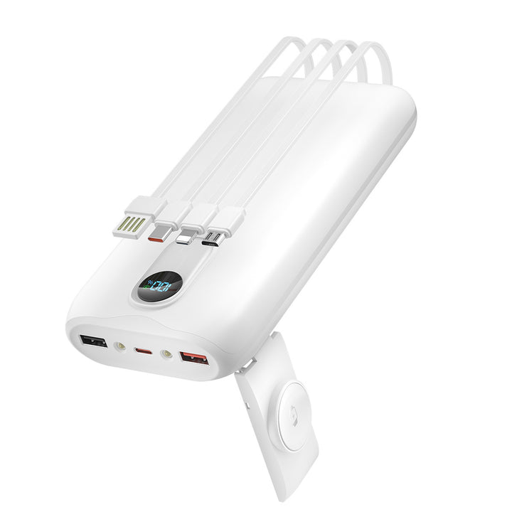 Power bank with integrated charging cables and LCD display Stornfield