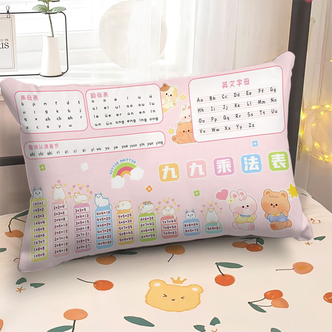 Cute Cartoon-Themed Educational Pillow