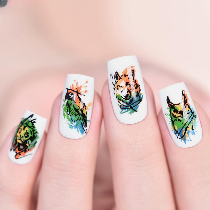 Artistic Animal Motif Press-On Nail Set Stornfield