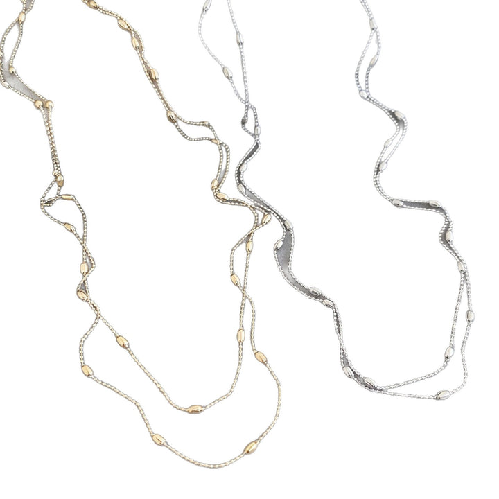 Delicate Silver Layered Chain Necklace Stornfield