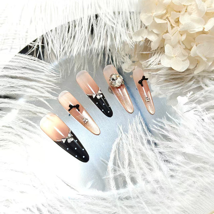 Stylish glitter accent artificial nails with elegant detailing Stornfield