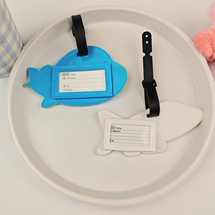Ladies Padded Luggage Tag in Airplane Design Bowlift