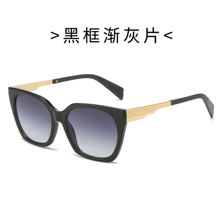 Women's oversized sunglasses with elegant transparent frame and golden accents Stornfield