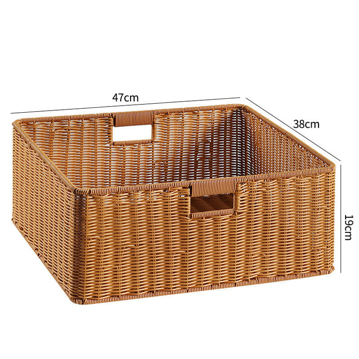 Handwoven Storage Basket with Cutout Handles Stornfield