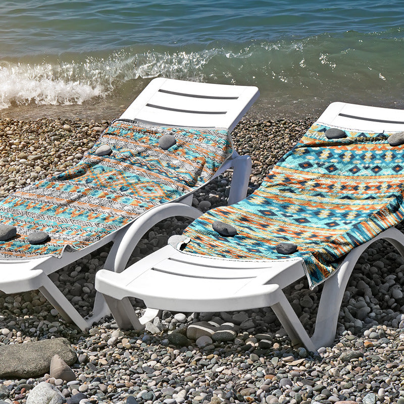 Beach towel made of skin-friendly microfiber with a creative pattern mix Stornfield