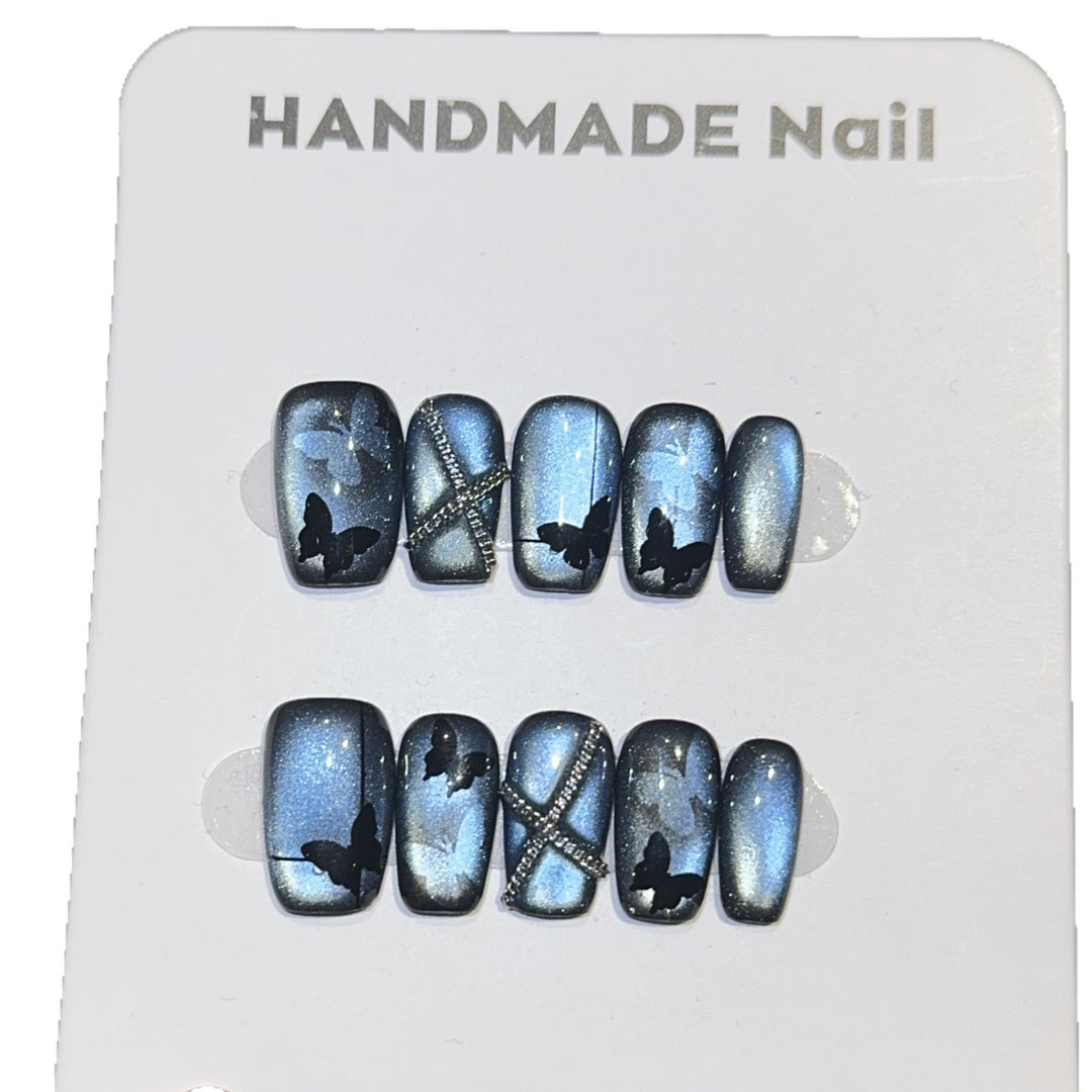 Glamorous artificial nails with fashionable butterfly design Stornfield