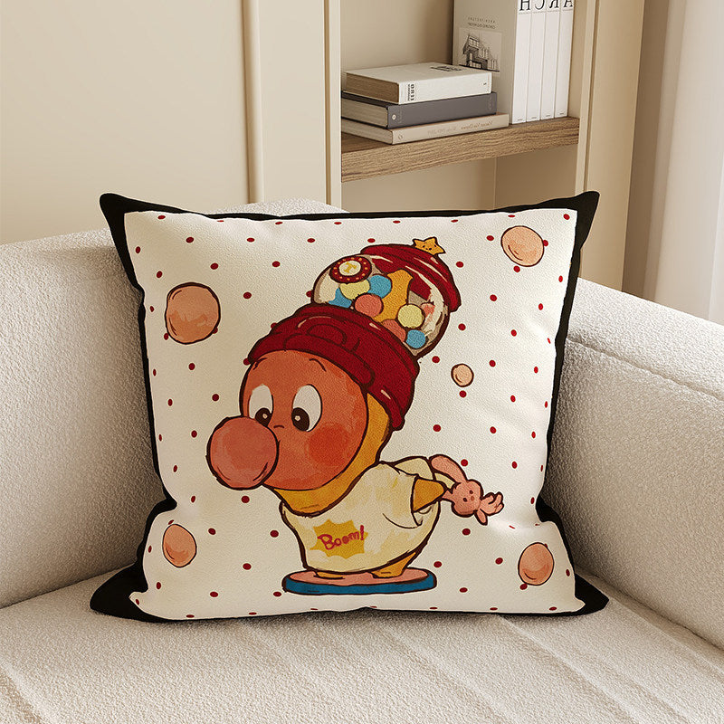 Cute Cartoon Character Throw Pillow