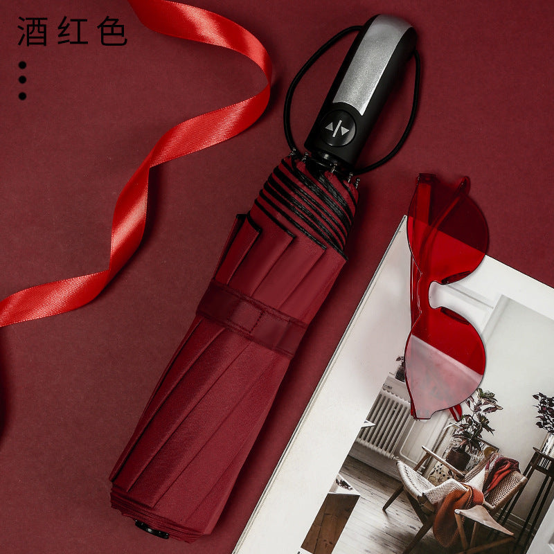 Women's Folding Umbrella with Ergonomic and Elegant Handle Stornfield