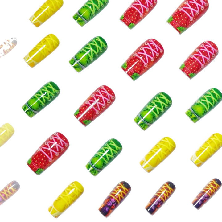 Creative art nails in colorful sneaker design Stornfield