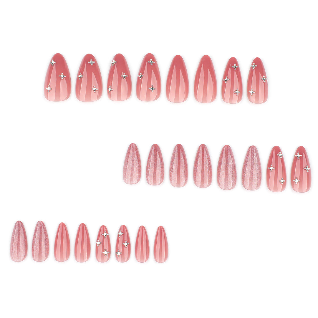 Artistic Nail Extensions with Glitter Design Stornfield