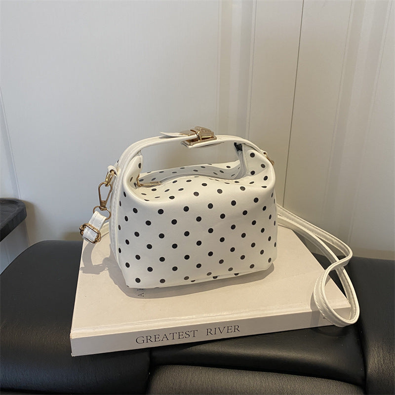 Polka Dot Handheld Satchel Bag