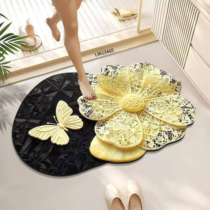 Luxurious Floral Pattern Bath Mat