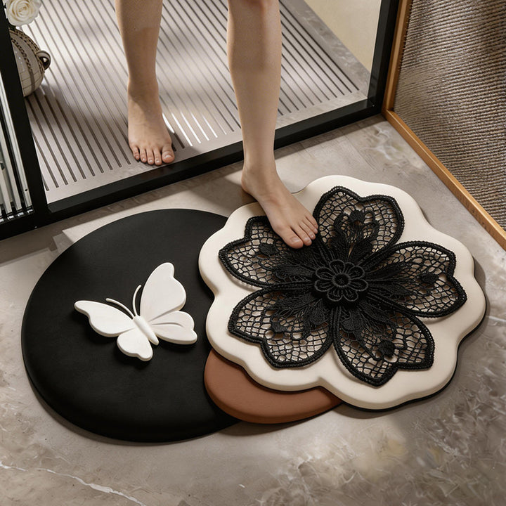 Floral Lace Decor Bath Mat