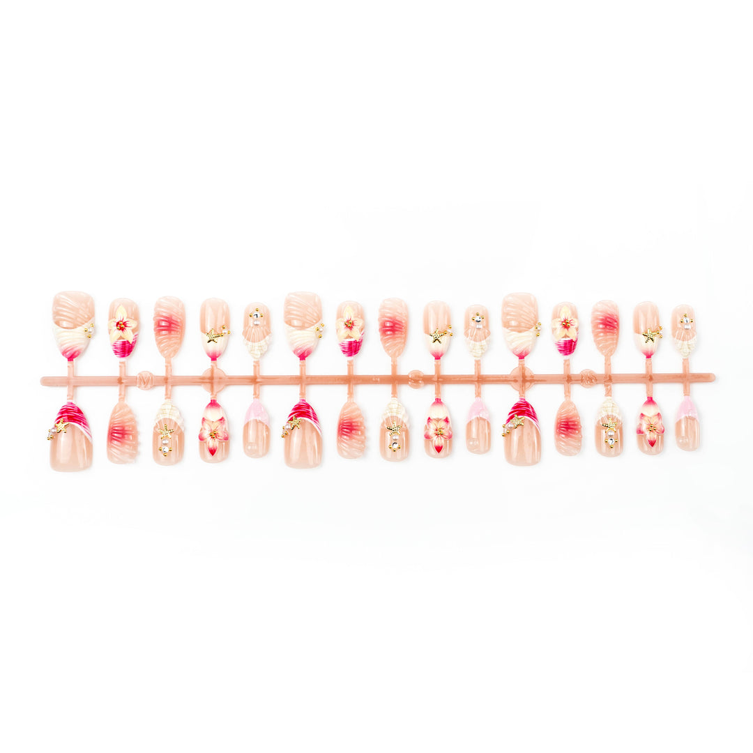 Floral Decorative Press-On Nail Art Set Stornfield