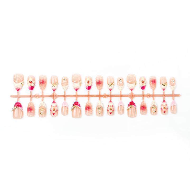 Floral Decorative Press-On Nail Art Set Stornfield