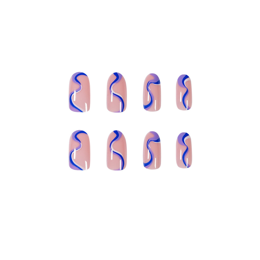 Creative Nail Art with Wave Pattern Stornfield