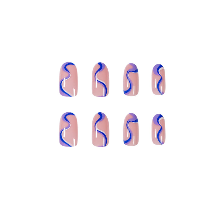 Creative Nail Art with Wave Pattern Stornfield