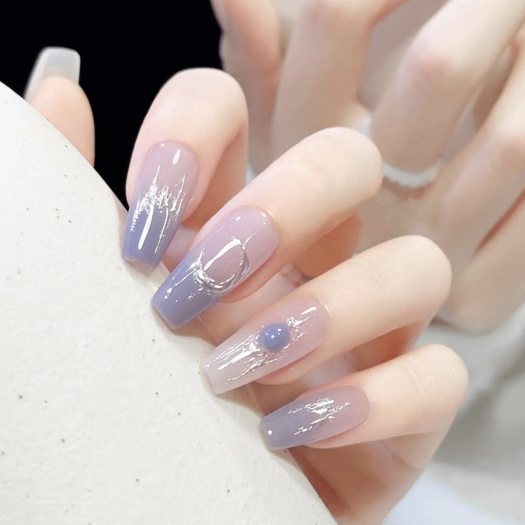 Cosmic-Themed Press-On Nail Set