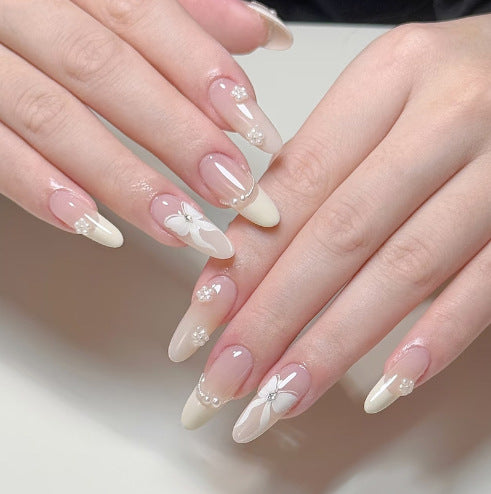 Decorative Floral Stiletto Press-On Nails Stornfield