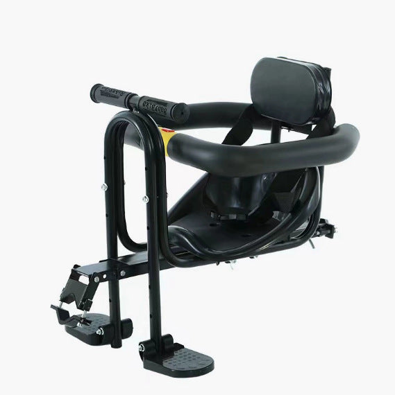 child bike seat with padded safety bar adjustable footrests and supportive reclining backrest Stornfield