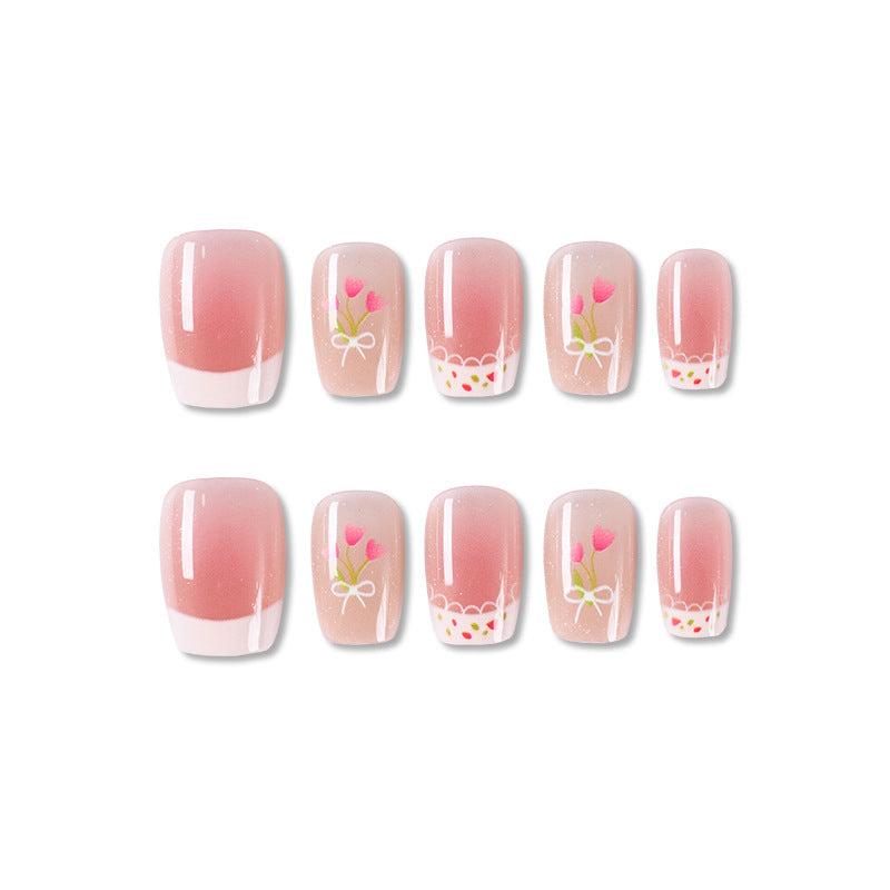 Floral-Inspired Press-On Nail Art Set Stornfield