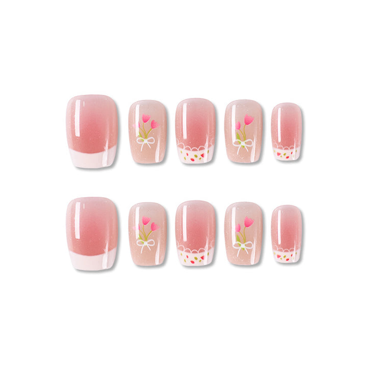 Floral-Inspired Press-On Nail Art Set Stornfield