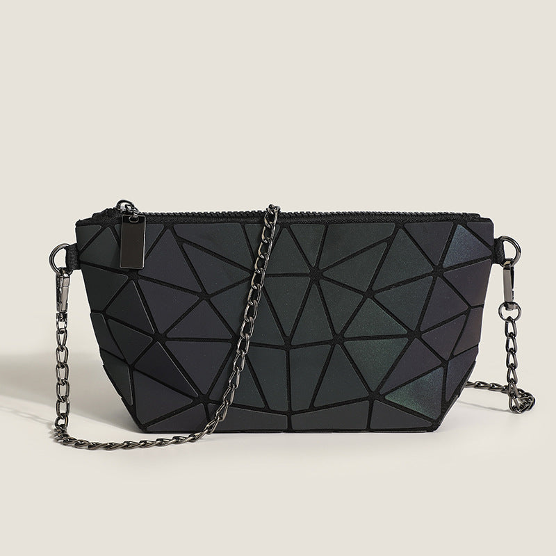 Geometric Patterned Crossbody Clutch Bag