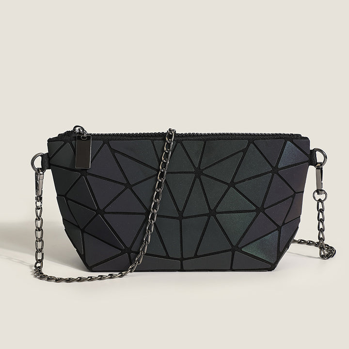 Geometric Patterned Crossbody Clutch Bag