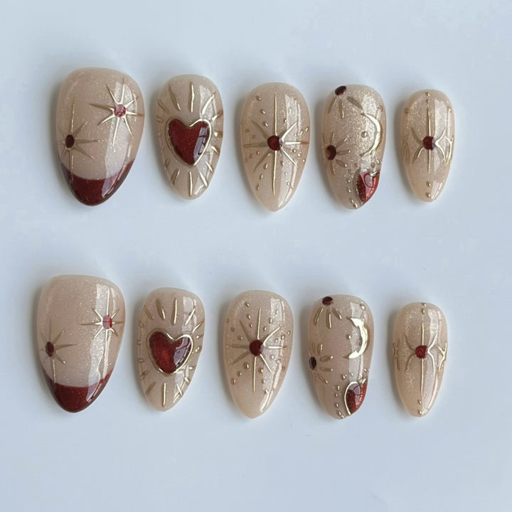 Premium Artistic Nail Design Press-On Kit