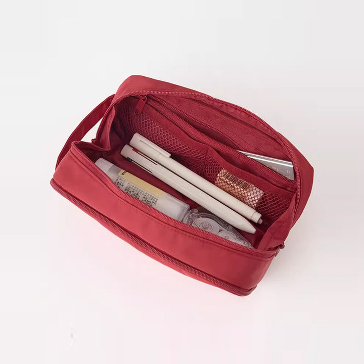 Multi-Compartment Zippered Pencil Case