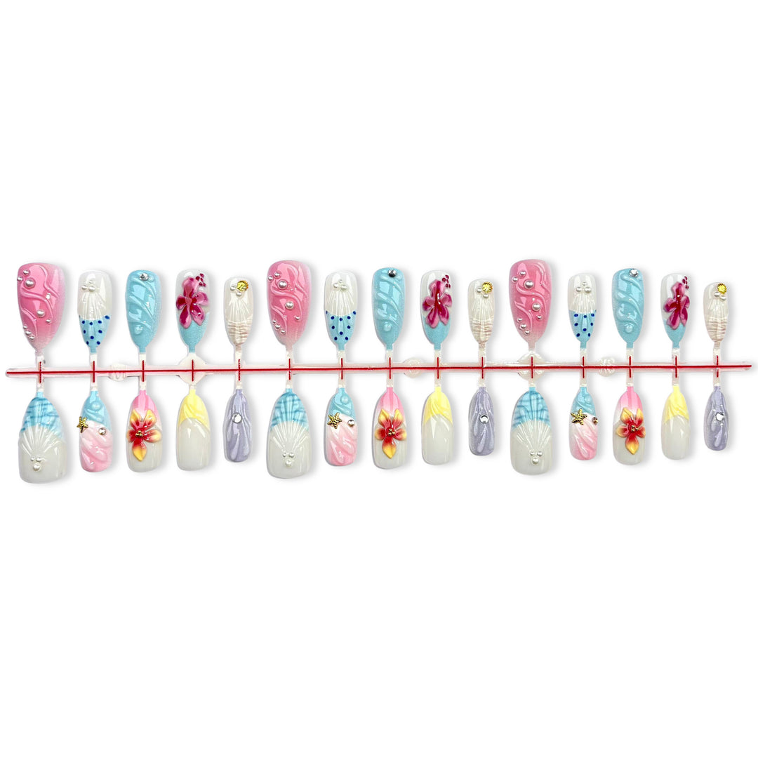 Vibrant Artistic Press-On Nail Set