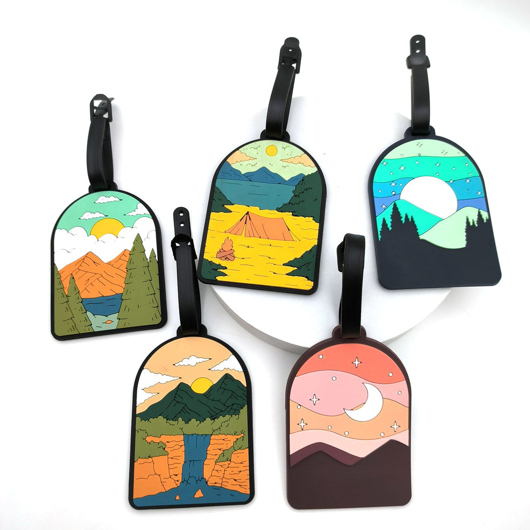 illustrated scenic silicone luggage tag Stornfield