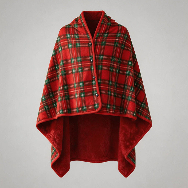 Ladies Cozy and Fashionable Blanket with Checkered Pattern Stornfield