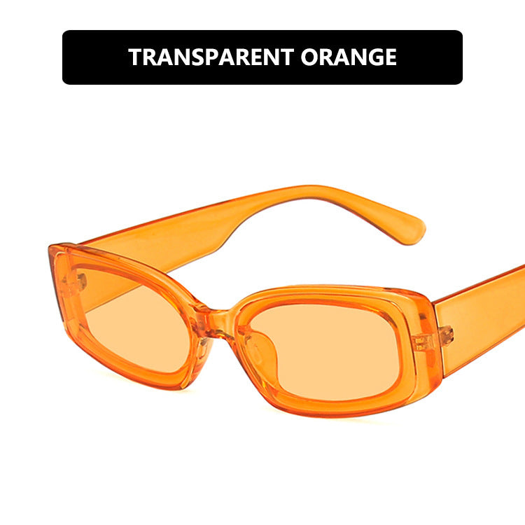 Women's futuristic square sunglasses with transparent frame design and UV protection Stornfield
