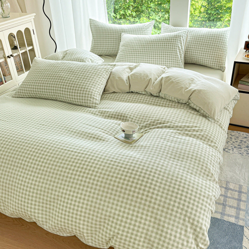 Cozy Checkered Duvet Cover Set