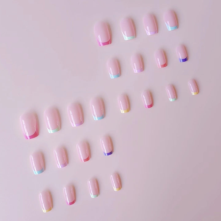 Acrylic nail set with colorful color accents Stornfield
