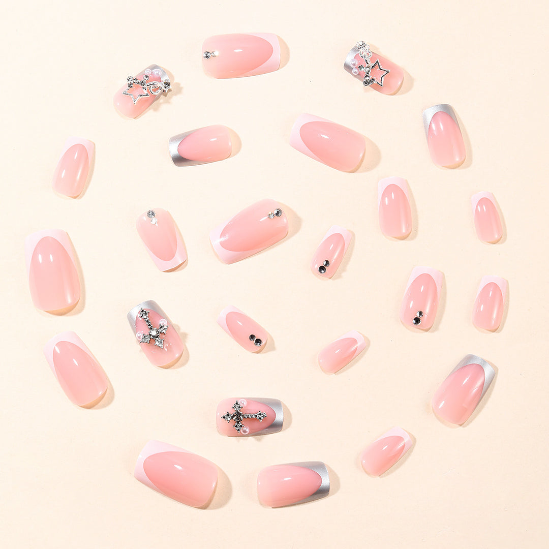 Glamorous Rhinestone Decorative Stiletto Nail Extensions Stornfield