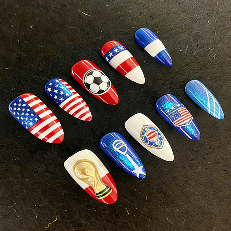 Creative nail art set with sporty and festive motifs Stornfield