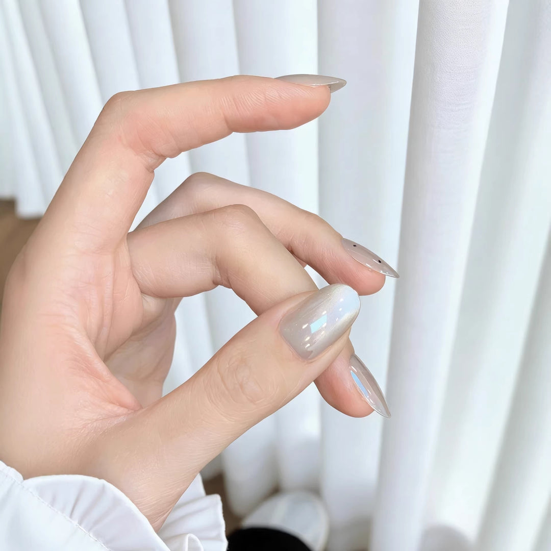 Artistic Press-On Nail Set featuring Celestial and Abstract Patterns
