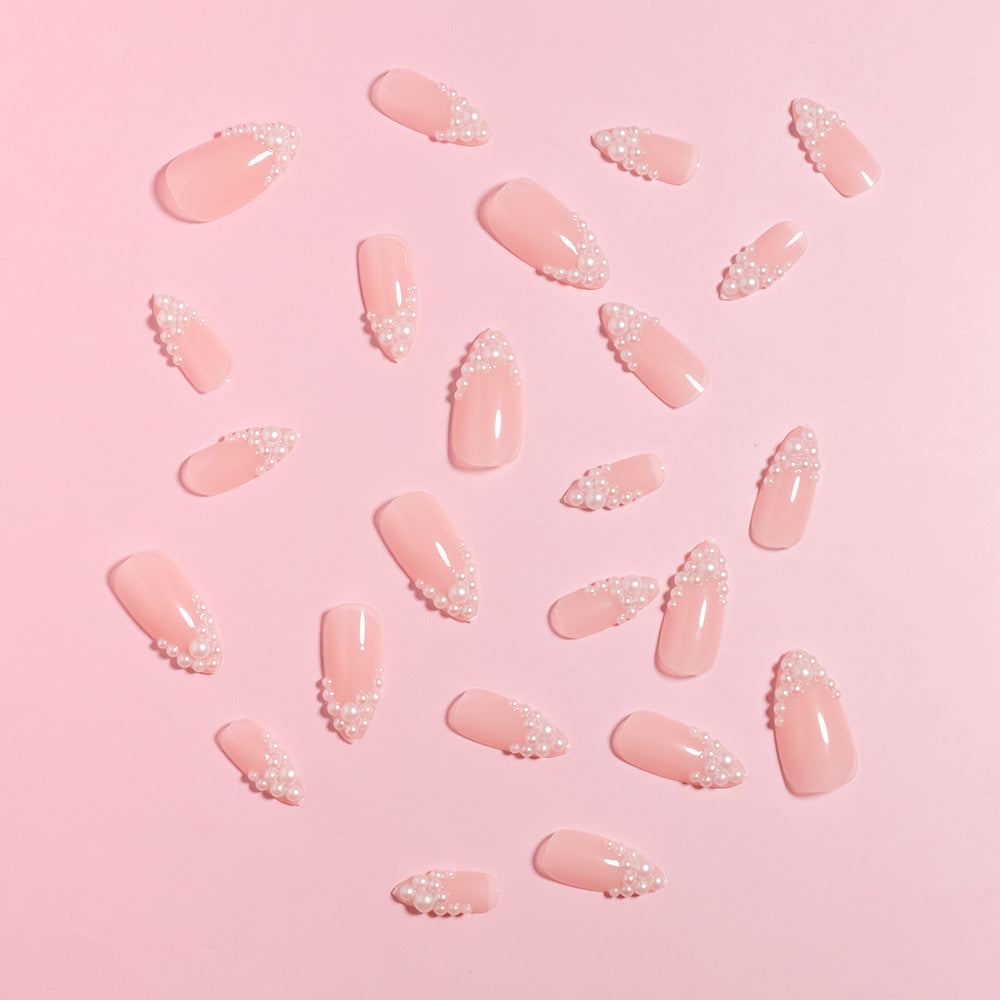Glamorous Pearl-Accented Press-On Nail Set Stornfield