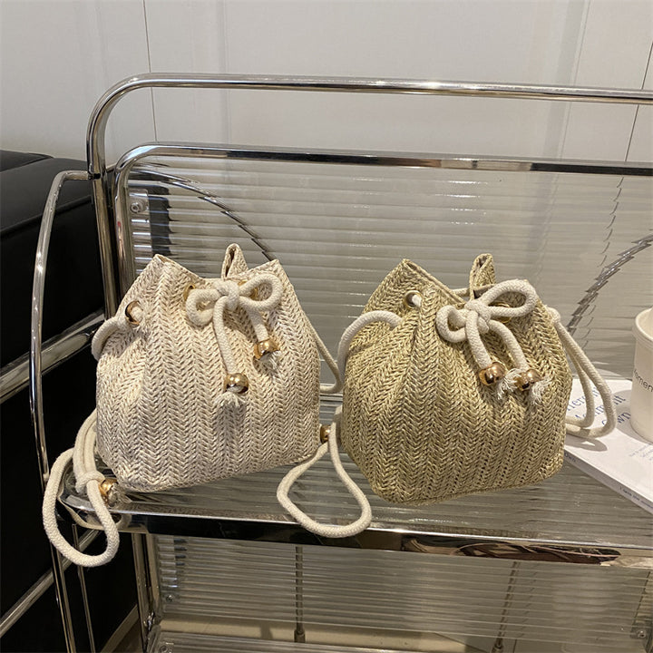 Bohemian Straw Bucket Bag Stornfield